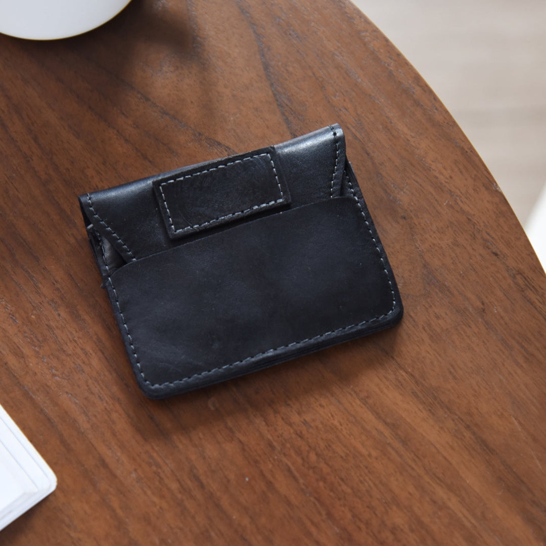 Slim Leather Card Organizer Wallet - Premium Compact Design