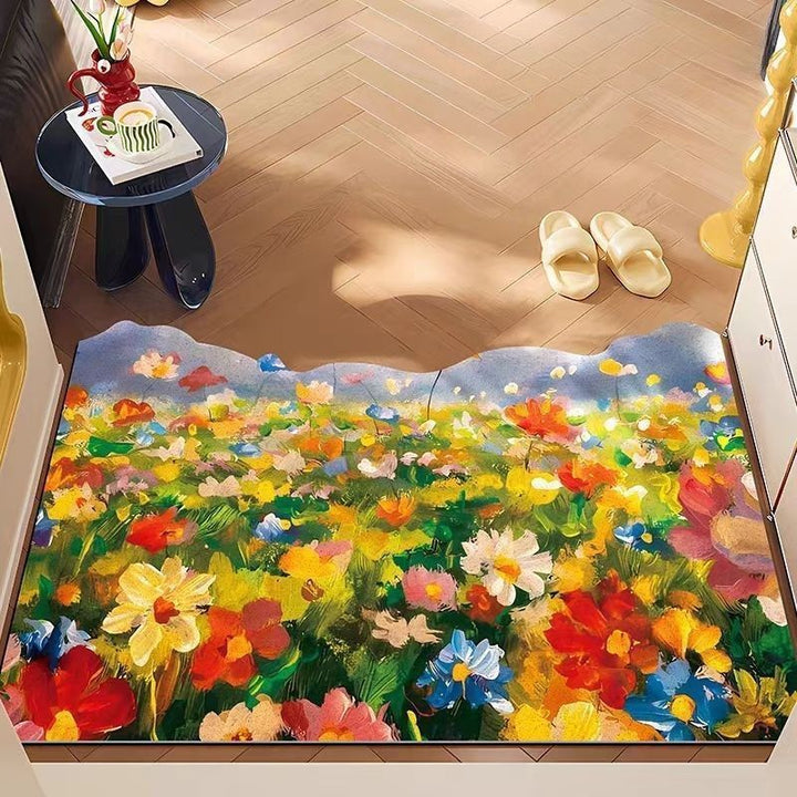 Botanical Bloom Floor Rug - Vibrant Floral Design for Any Room
