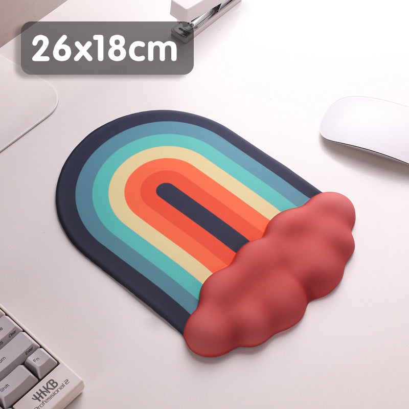 Spectrum Curve Desk Mouse Pad – Rainbow Shaped Design