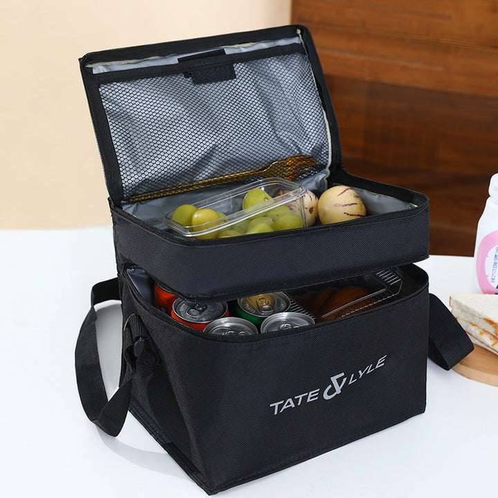 Premium Insulated Lunch Tote with Dual Carry Options - Black