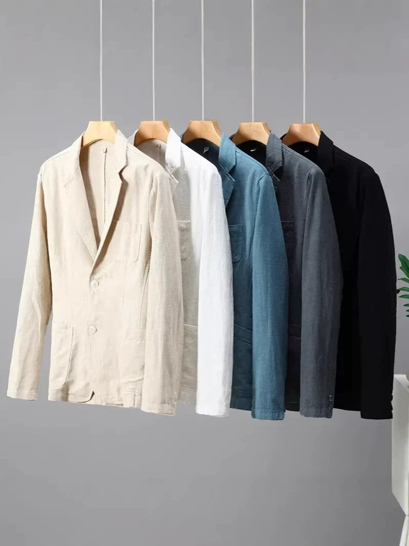 Men's Unstructured Linen Summer Blazer – Breathable Casual-Elegant Jacket