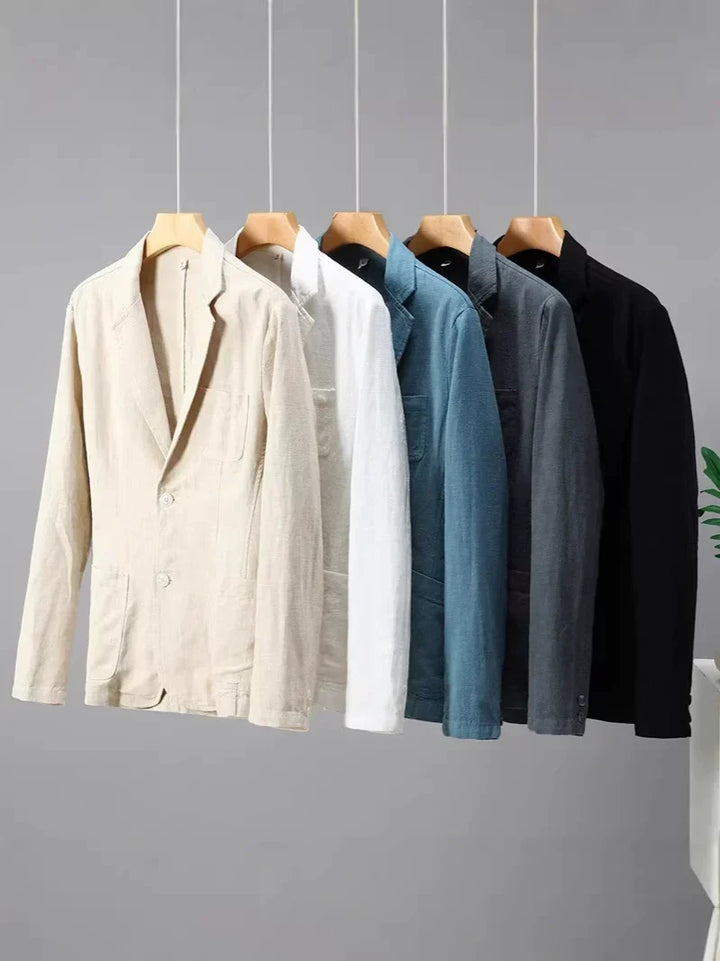 Men's Unstructured Linen Summer Blazer – Breathable Casual-Elegant Jacket