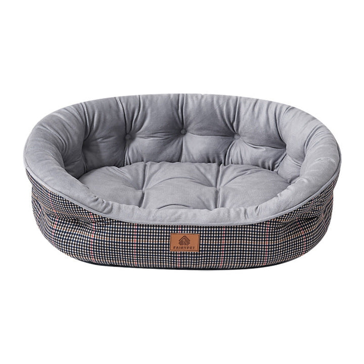 Premium Ruffled Comfort Pet Bed with Washable Cover
