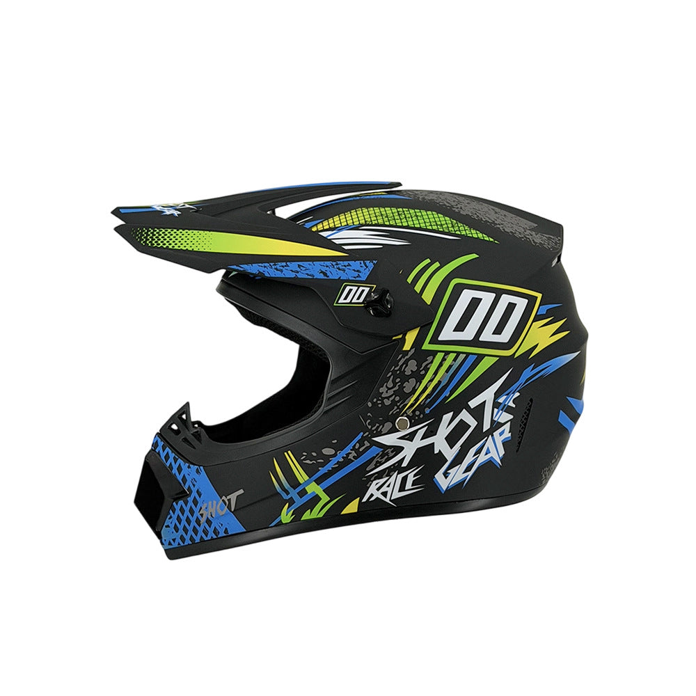 TrailShield Pro Full-Face Motocross Helmet with Extended Visor and Reinforced Chin Guard