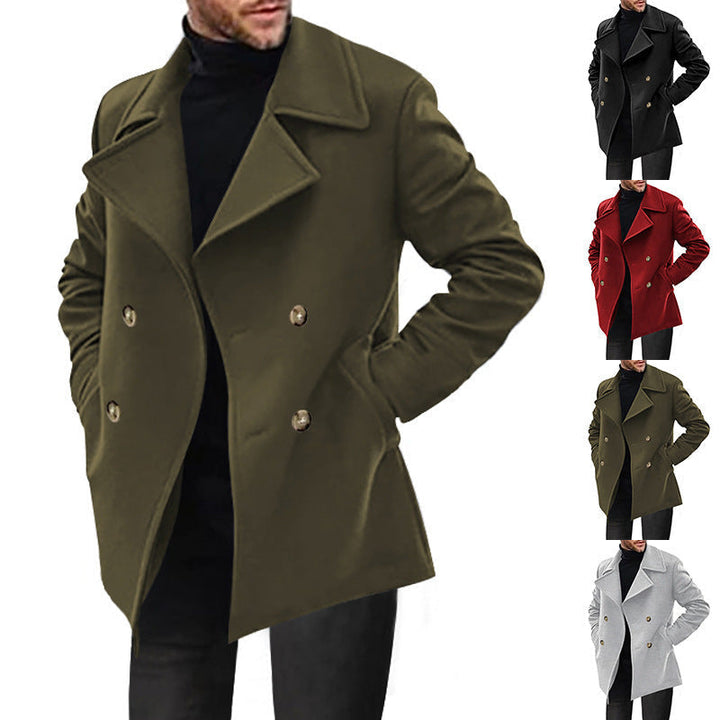 Gerrit | Mens Double-Breasted Coat with Flap Pockets — Classic Winter Coat in 4 Colors S–3XL | Westmere