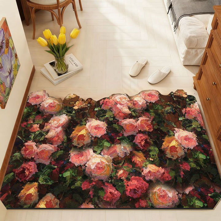 Botanical Bloom Floor Rug - Vibrant Floral Design for Any Room