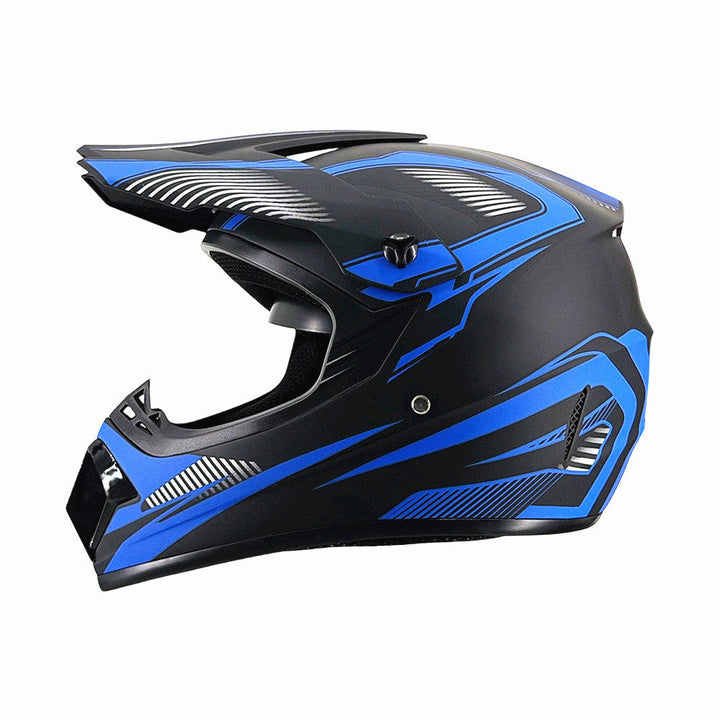 TrailShield Pro Full-Face Motocross Helmet with Extended Visor and Reinforced Chin Guard
