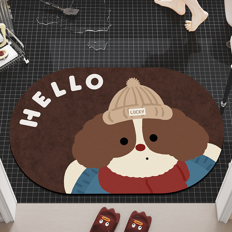 Cozy Canine Companion Area Rug with Dog Design