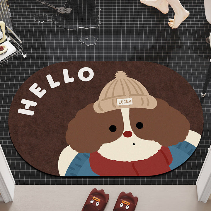 Cozy Canine Companion Area Rug with Dog Design