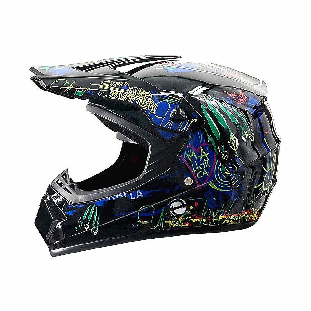 TrailShield Pro Full-Face Motocross Helmet with Extended Visor and Reinforced Chin Guard