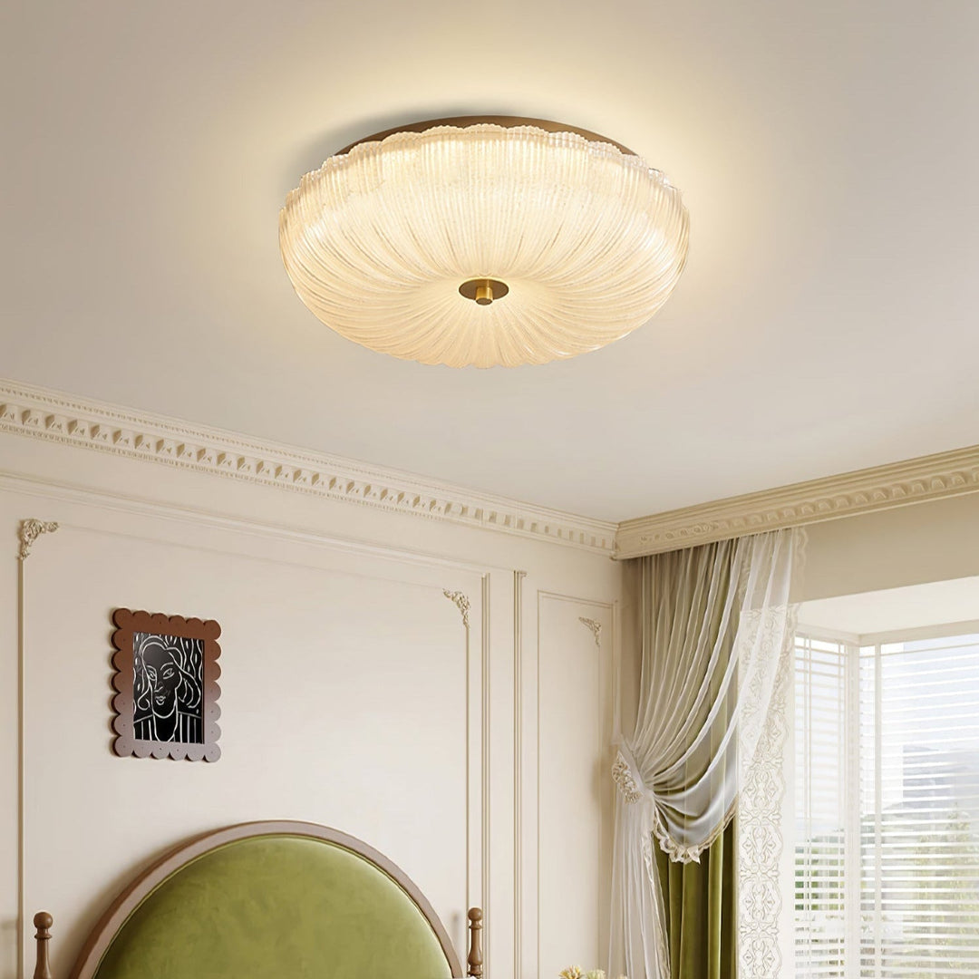 Halo Ceiling Lamp Ripple Glass