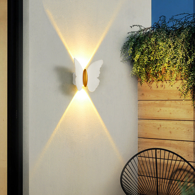 Nature-Inspired Butterfly Outdoor Wall Light - Warm White LED