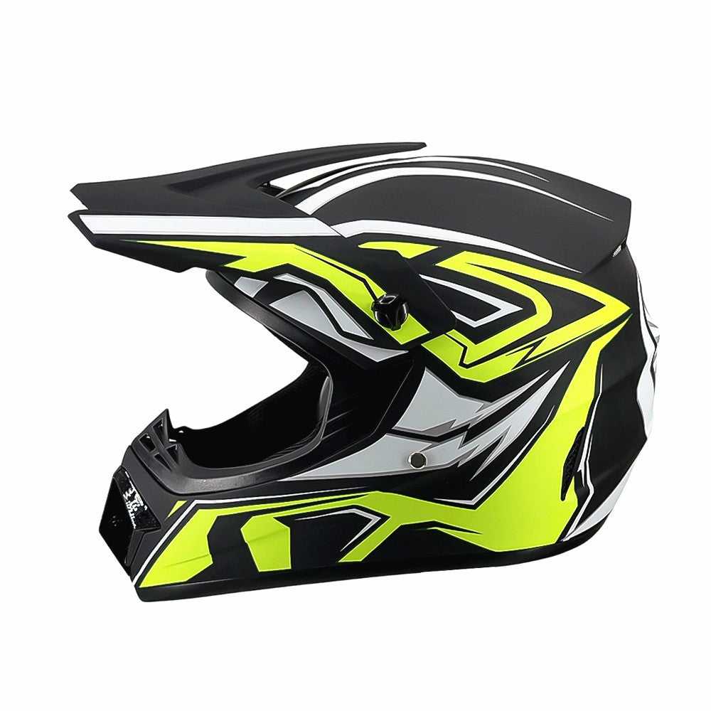 TrailShield Pro Full-Face Motocross Helmet with Extended Visor and Reinforced Chin Guard