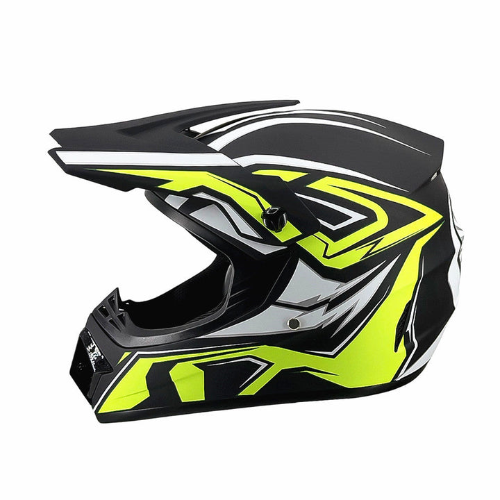 TrailShield Pro Full-Face Motocross Helmet with Extended Visor and Reinforced Chin Guard