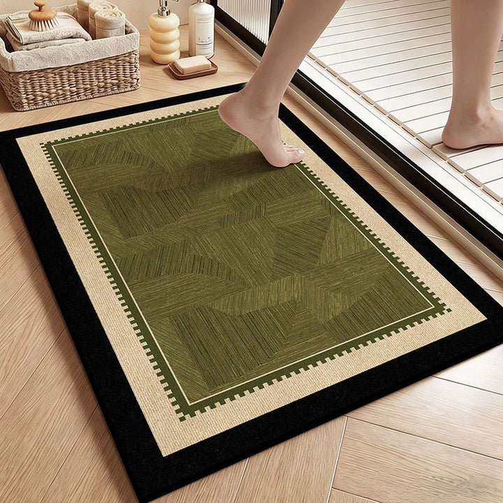 Botanical Garden Bath Mat - Vintage Floral Design