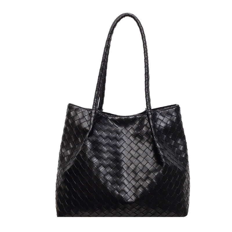 Woven Leather Everyday Tote Bag - Spacious & Durable