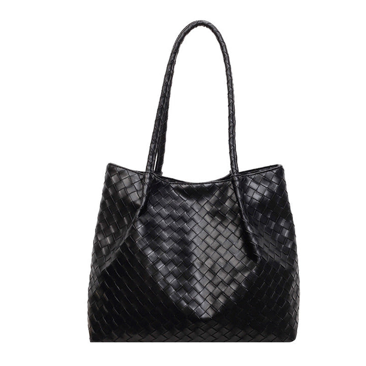 Woven Leather Everyday Tote Bag - Spacious & Durable