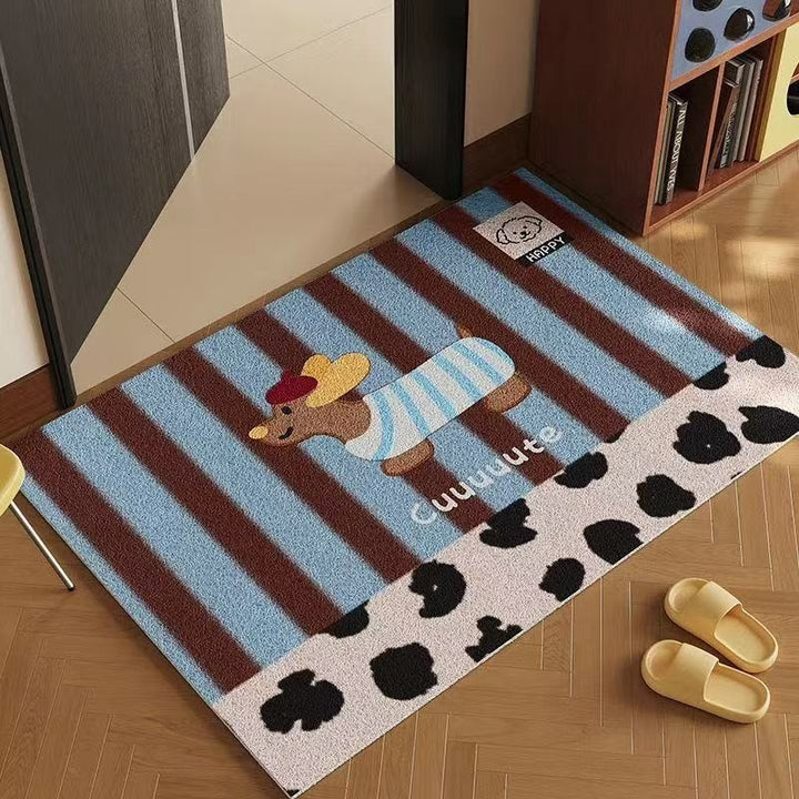 Puppy Glasses Entryway Mat - Playful Welcome Design