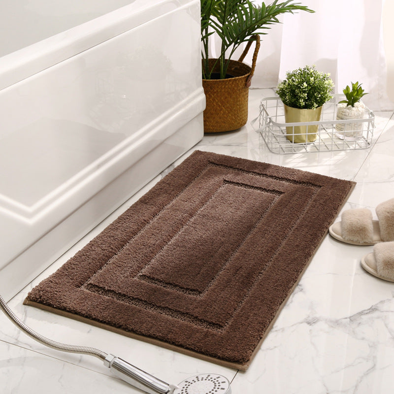 Premium Plush Rectangular Bath Mat with Non-Slip Base