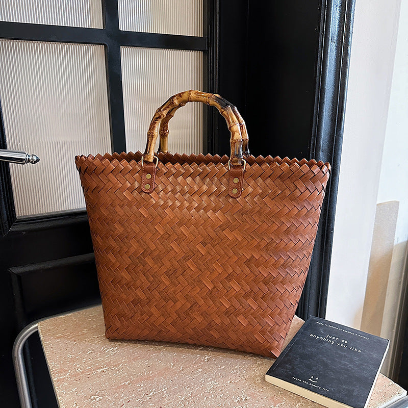 Artisan Hand-Woven Leather Tote Bag
