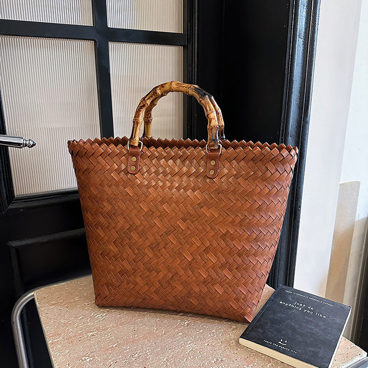Artisan Hand-Woven Leather Tote Bag