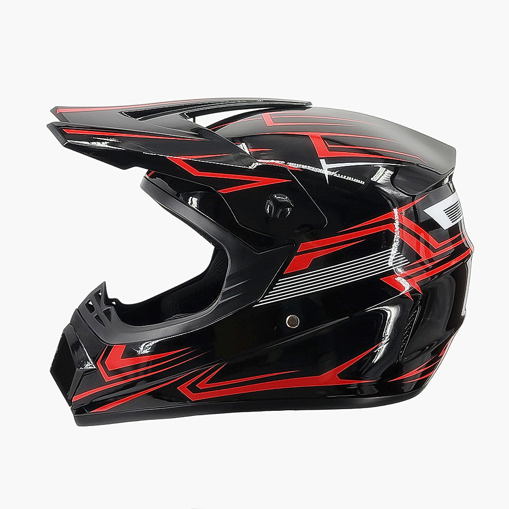 TrailShield Pro Full-Face Motocross Helmet with Extended Visor and Reinforced Chin Guard