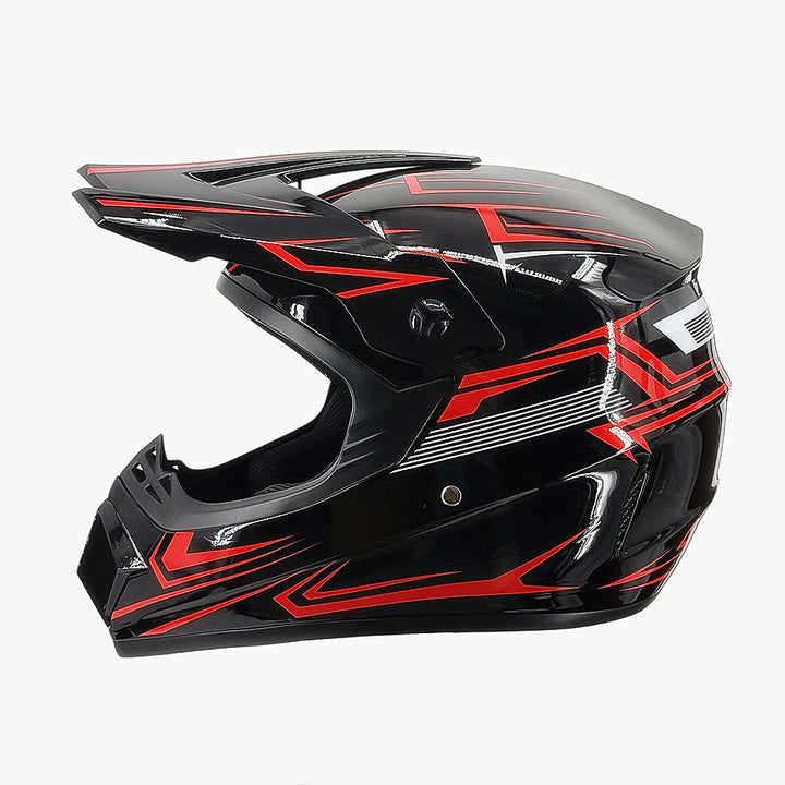 TrailShield Pro Full-Face Motocross Helmet with Extended Visor and Reinforced Chin Guard