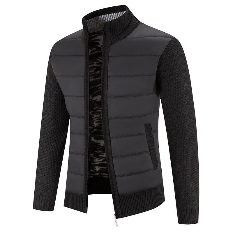 Bruno | Mens Bomber Jacket with Quilted Front and Knit Sleeves — Modern Bomber in 5 Colors M–3XL | Westmere
