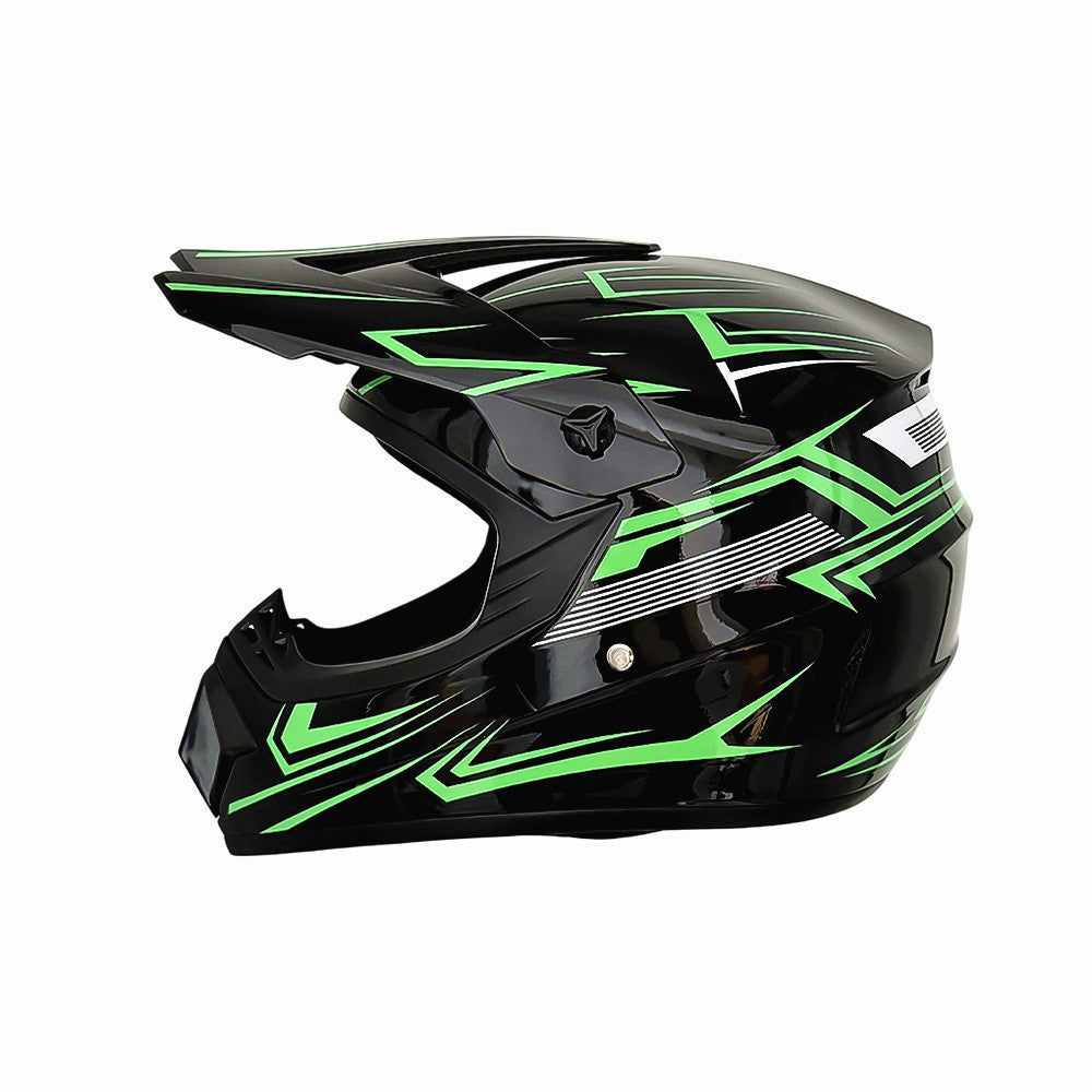 TrailShield Pro Full-Face Motocross Helmet with Extended Visor and Reinforced Chin Guard