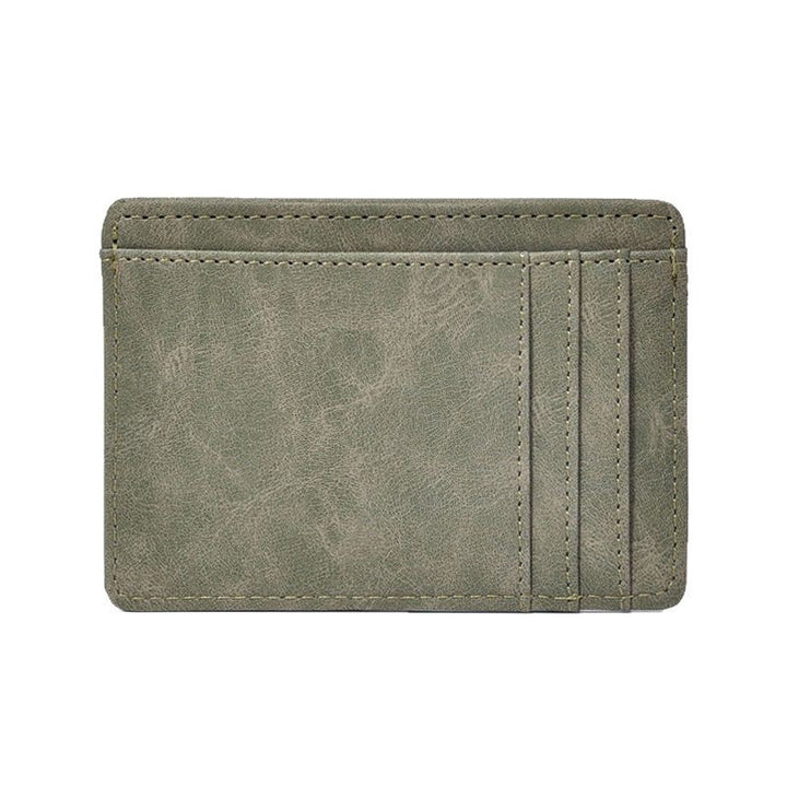 Premium Slim Leather Card Wallet - Minimalist Design