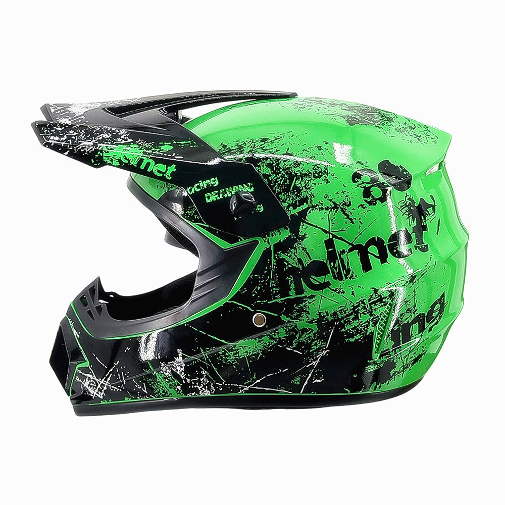 TrailShield Pro Full-Face Motocross Helmet with Extended Visor and Reinforced Chin Guard