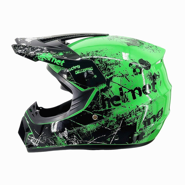 TrailShield Pro Full-Face Motocross Helmet with Extended Visor and Reinforced Chin Guard