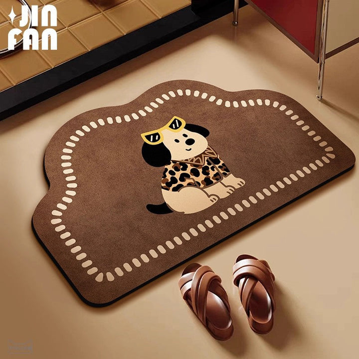 Cozy Canine Companion Area Rug with Dog Design
