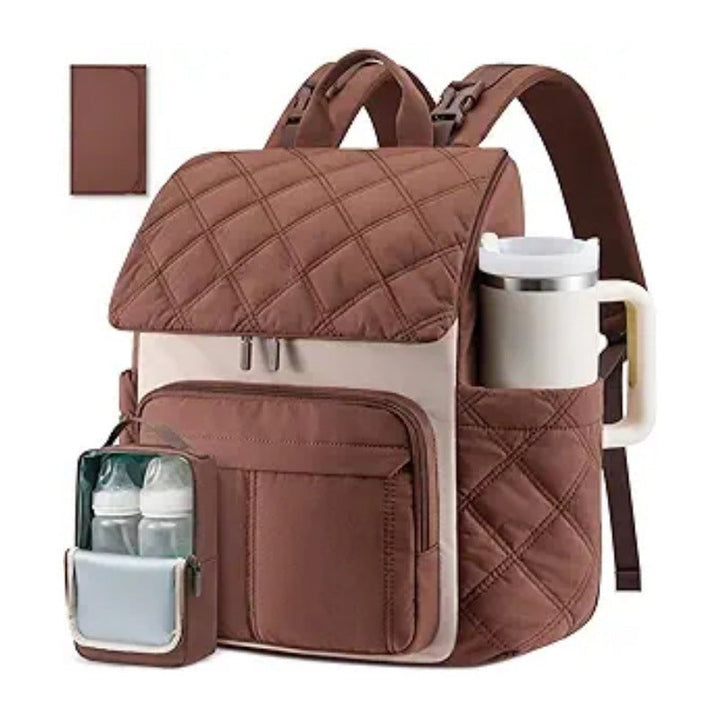 Quilted Everyday Carry Backpack with Insulated Pocket