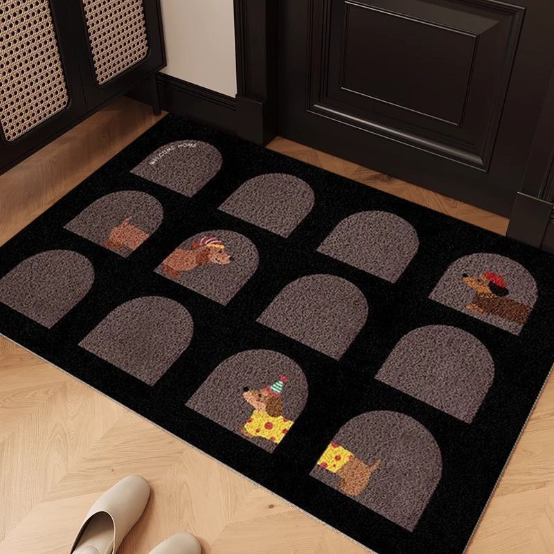 Canine Companion Entrance Mat - Dog-Themed Doorway Rug