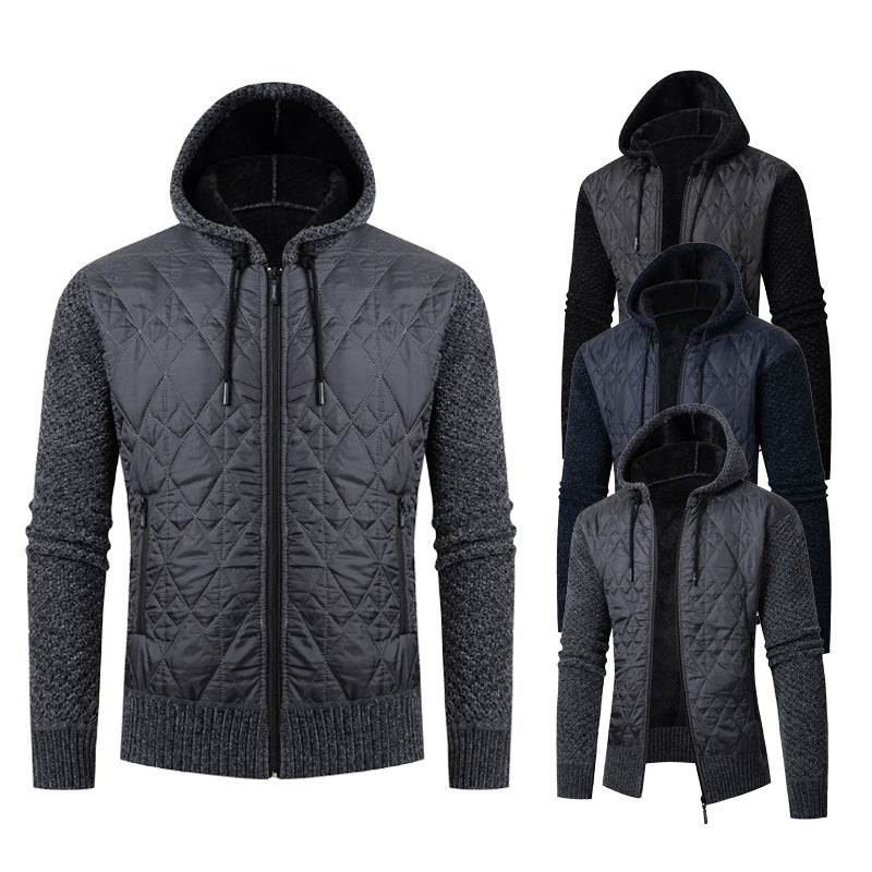 Konstantin | Mens Hooded Jacket with Padding and Teddy Lining — Warm Puffer in 3 Colors M–3XL | Westmere