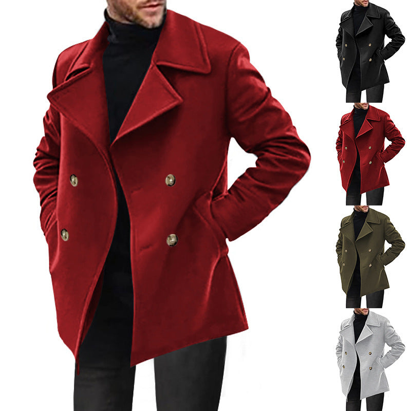 Gerrit | Mens Double-Breasted Coat with Flap Pockets — Classic Winter Coat in 4 Colors S–3XL | Westmere