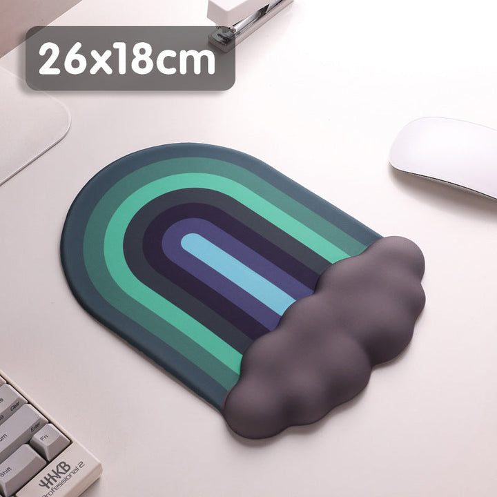 Spectrum Curve Desk Mouse Pad – Rainbow Shaped Design