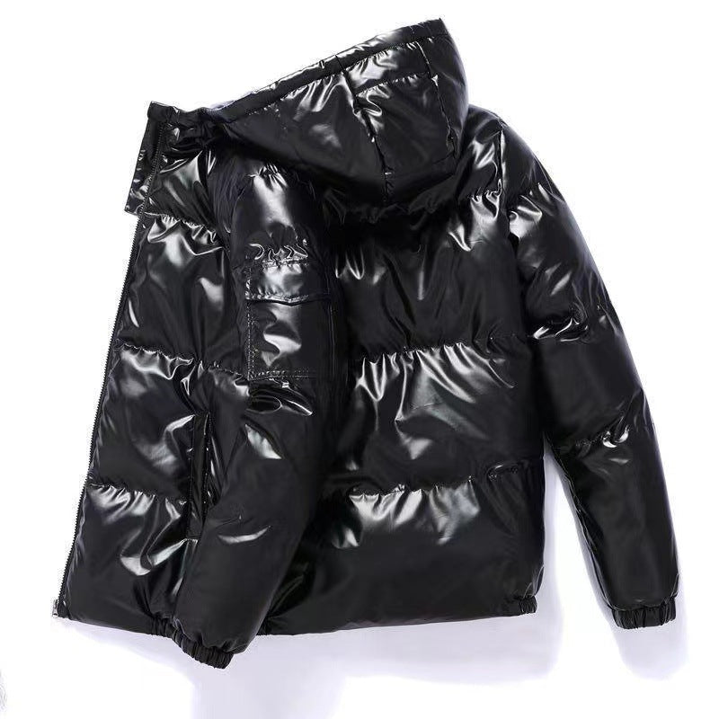 Ansgar | Mens Down Jacket with Hood — Glossy Patent Finish in 3 Colors M–3XL | Westmere