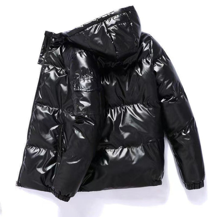 Ansgar | Mens Down Jacket with Hood — Glossy Patent Finish in 3 Colors M–3XL | Westmere