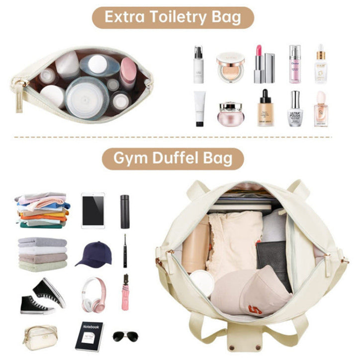 Weekender Multi-Pocket Travel Duffle Bag with Shoulder Strap