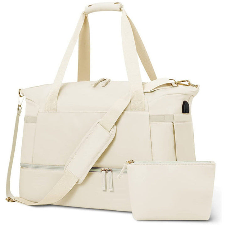 Weekender Multi-Pocket Travel Duffle Bag with Shoulder Strap
