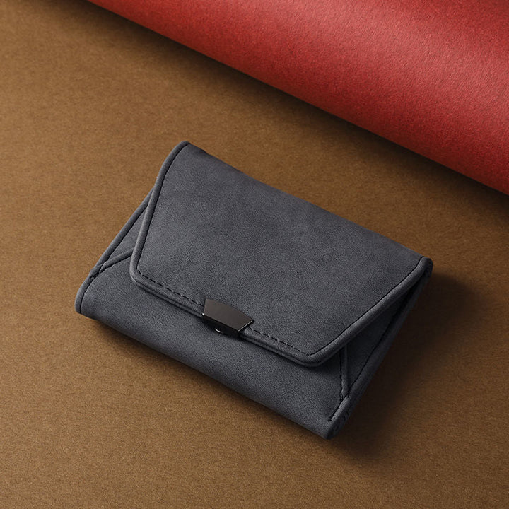 Premium Faux Leather Card Organizer - Slim Wallet for Cards and IDs