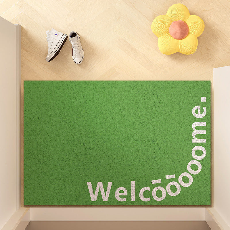 Smiley Face Welcome Entry Mat with Non-Slip Backing
