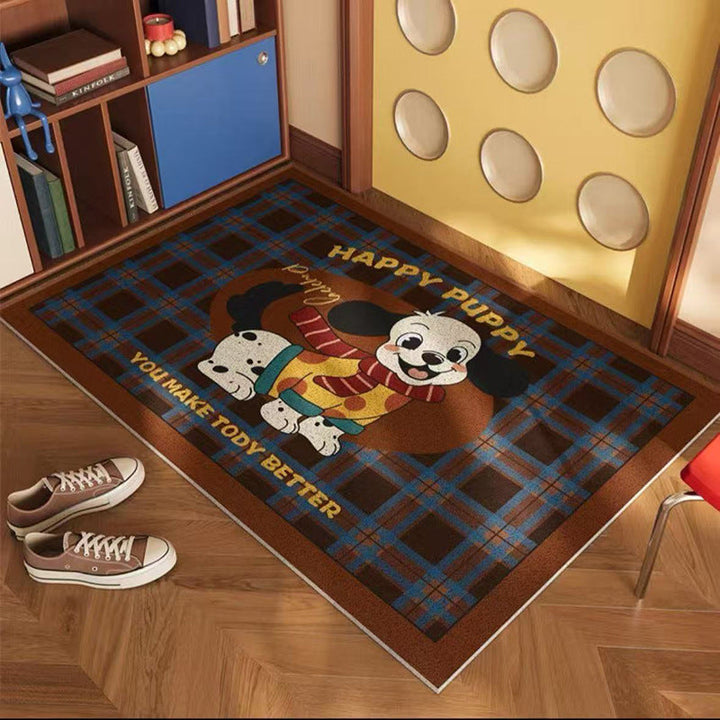Puppy Glasses Entryway Mat - Playful Welcome Design