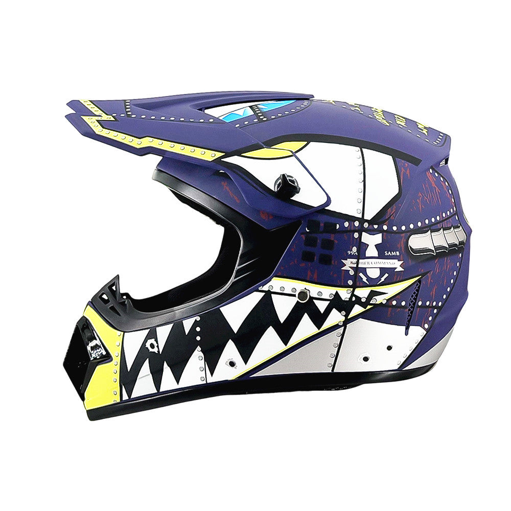TrailShield Pro Full-Face Motocross Helmet with Extended Visor and Reinforced Chin Guard