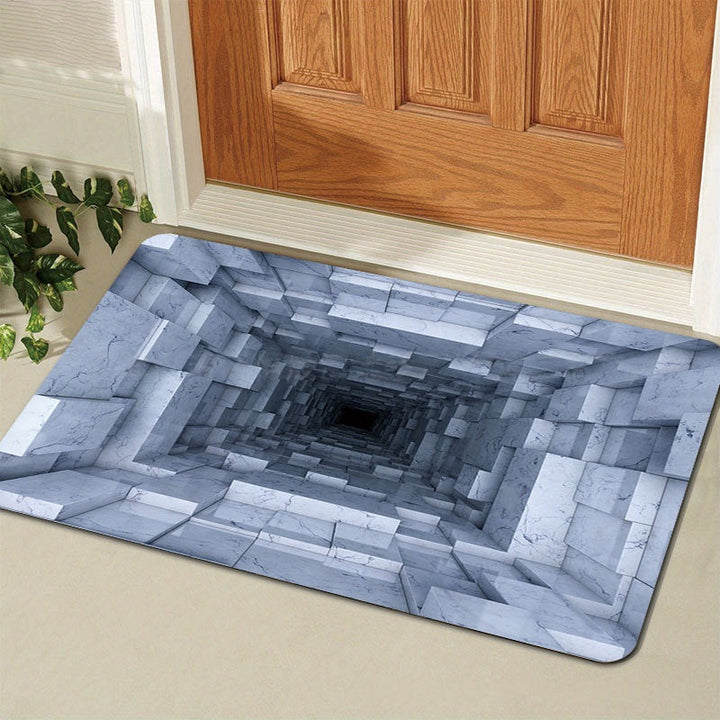 Modern Geometric Entryway Floor Mat with Non-Slip Base
