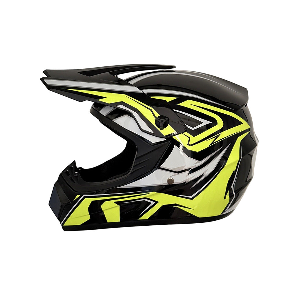 TrailShield Pro Full-Face Motocross Helmet with Extended Visor and Reinforced Chin Guard