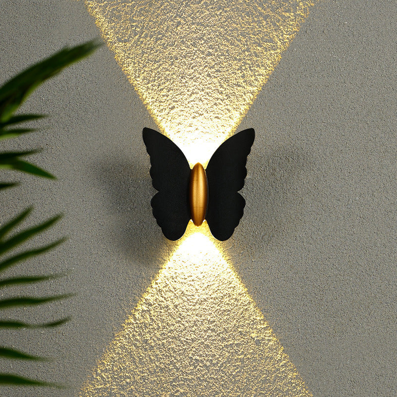 Nature-Inspired Butterfly Outdoor Wall Light - Warm White LED