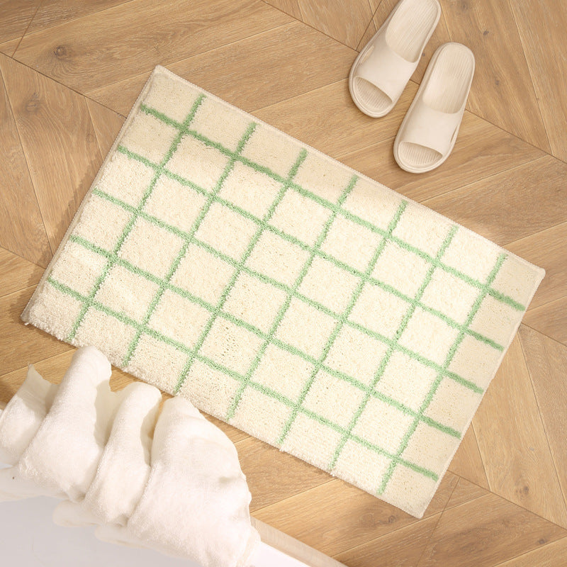 Premium Grid Plush Bath Mat – Soft, Absorbent & Non-Slip